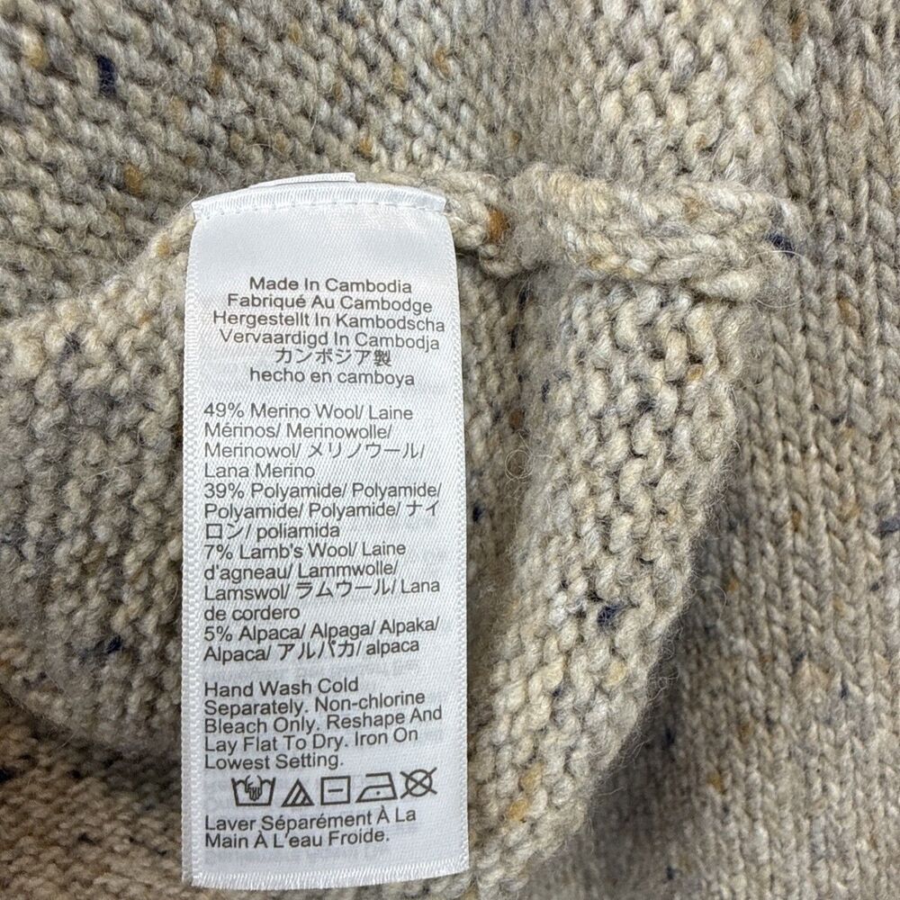 J. Crew Fair Isle Wide Mockneck Sweater Size Small Merino Lambswool Alpaca - Picture 7 of 9
